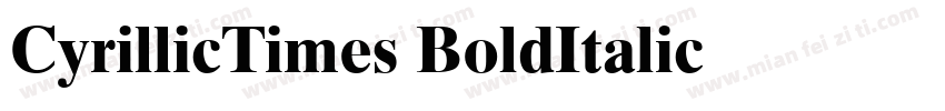 CyrillicTimes BoldItalic字体转换
